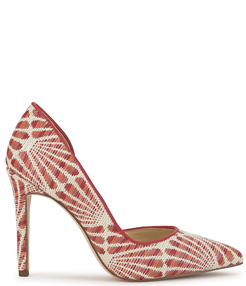 Jessica Simpson Prizma Patterned Raffia d'Orsay Pumps