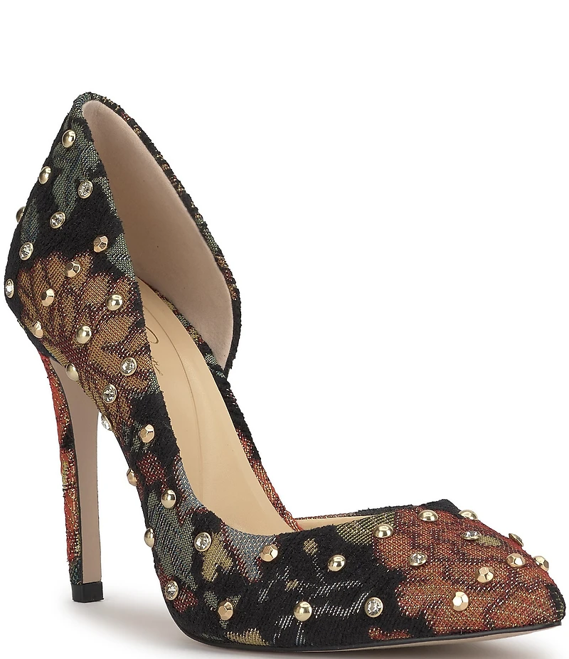 Jessica Simpson Prizma Print Embellished d'Orsay Pumps