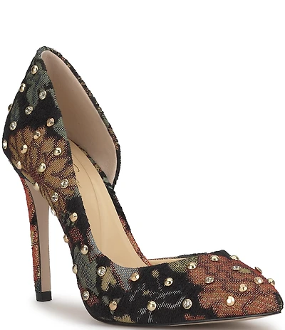 Jessica Simpson Prizma Print Embellished d'Orsay Pumps