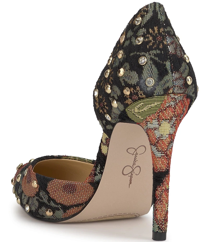 Jessica Simpson Prizma Print Embellished d'Orsay Pumps