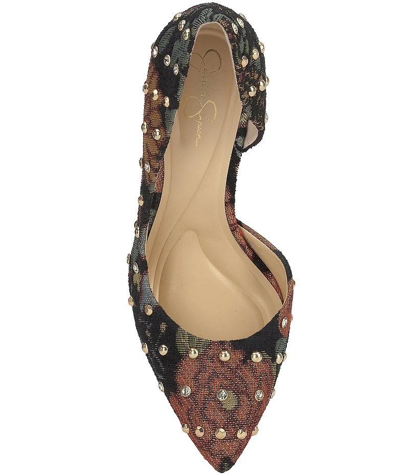 Jessica Simpson Prizma Print Embellished d'Orsay Pumps