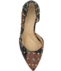 Jessica Simpson Prizma Print Embellished d'Orsay Pumps