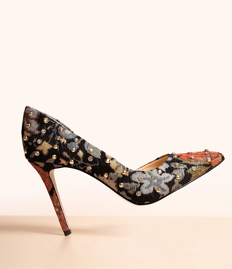 Jessica Simpson Prizma Floral Studded d'Orsay Pumps