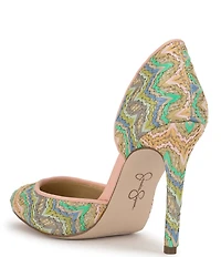 Jessica Simpson Prizma Rainbow Chevron Raffia d'Orsay Pumps