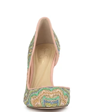 Jessica Simpson Prizma Rainbow Chevron Raffia d'Orsay Pumps