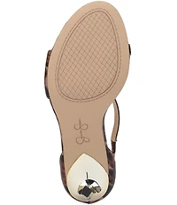 Jessica Simpson Qamille Leopard Asymmetrical Strap Dress Sandals