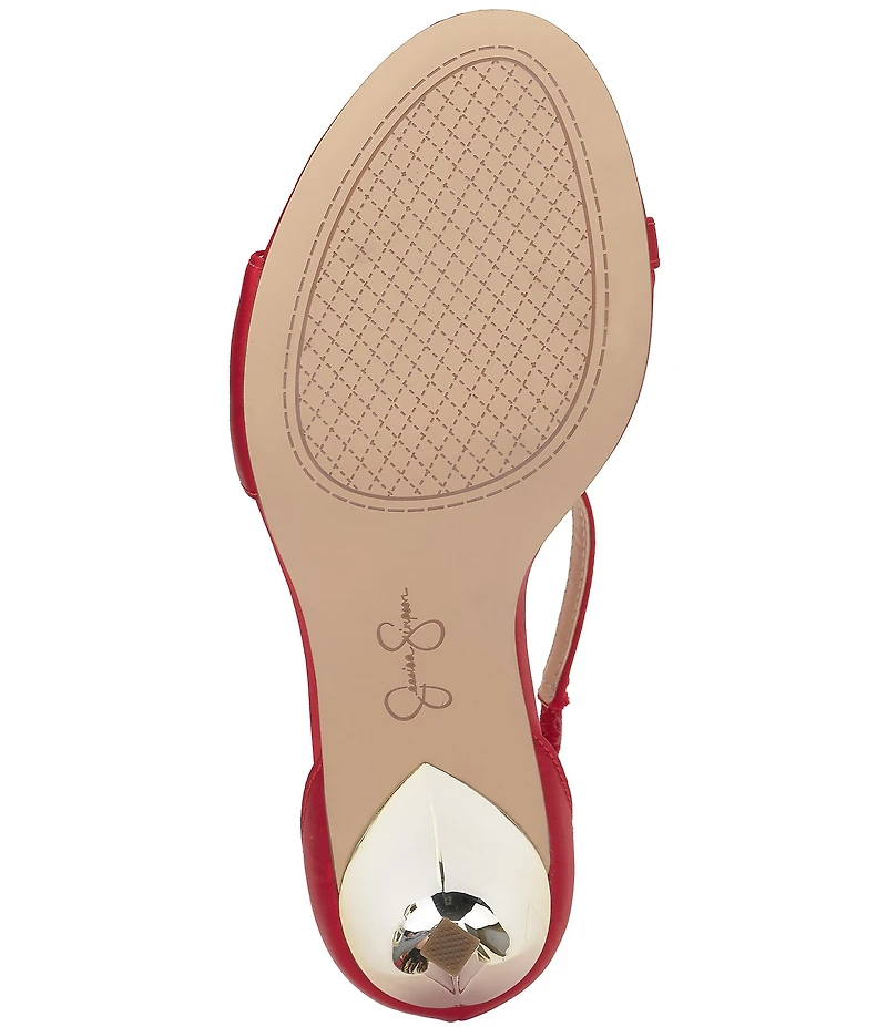 Jessica Simpson Qamille Satin Asymmetrical Strap Dress Sandals