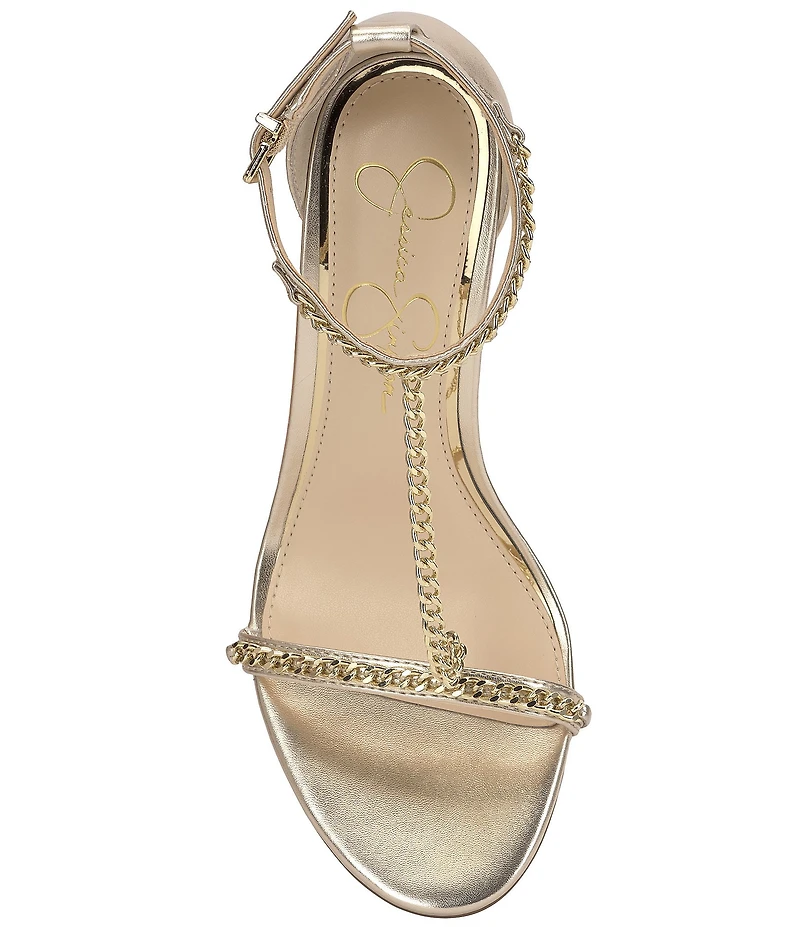 Jessica Simpson Qiven Chain T-Strap Dress Sandals
