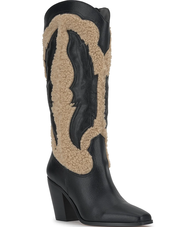 Jessica Simpson Raevini Faux Shearling Trim Western Boots