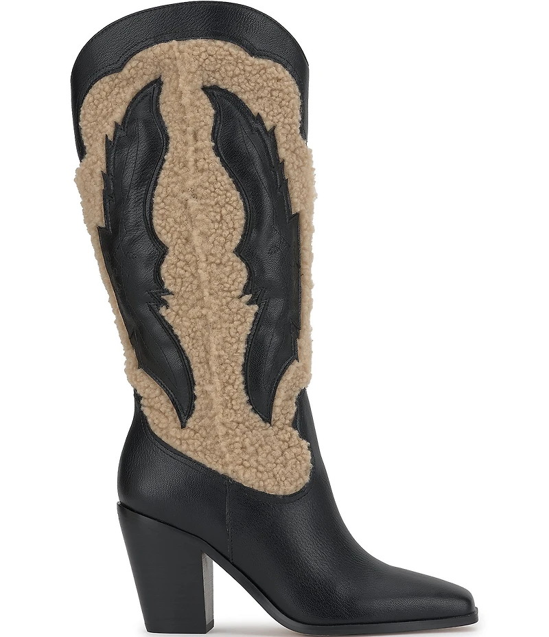 Jessica Simpson Raevini Faux Shearling Trim Western Boots