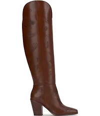 Jessica Simpson Ravyn Icon Printed Leather Boots