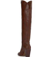 Jessica Simpson Ravyn Icon Printed Leather Boots