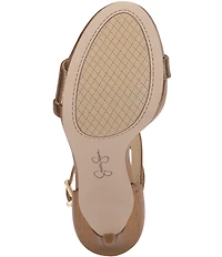 Jessica Simpson Rayli Metallic Fabric Ankle Wrap Stiletto Dress Sandals