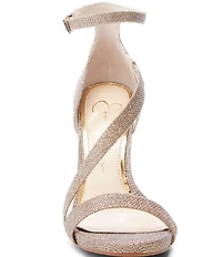 Jessica Simpson Rayli Metallic Ankle Wrap Stiletto Dress Sandals