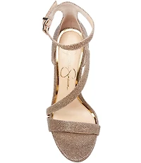Jessica Simpson Rayli Metallic Ankle Wrap Stiletto Dress Sandals
