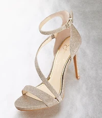 Jessica Simpson Rayli Metallic Ankle Wrap Stiletto Dress Sandals