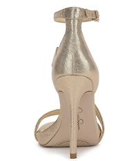 Jessica Simpson Rayli Metallic Ankle Wrap Stiletto Dress Sandals