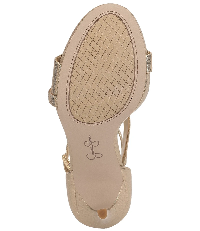 Jessica Simpson Rayli Metallic Ankle Wrap Stiletto Dress Sandals