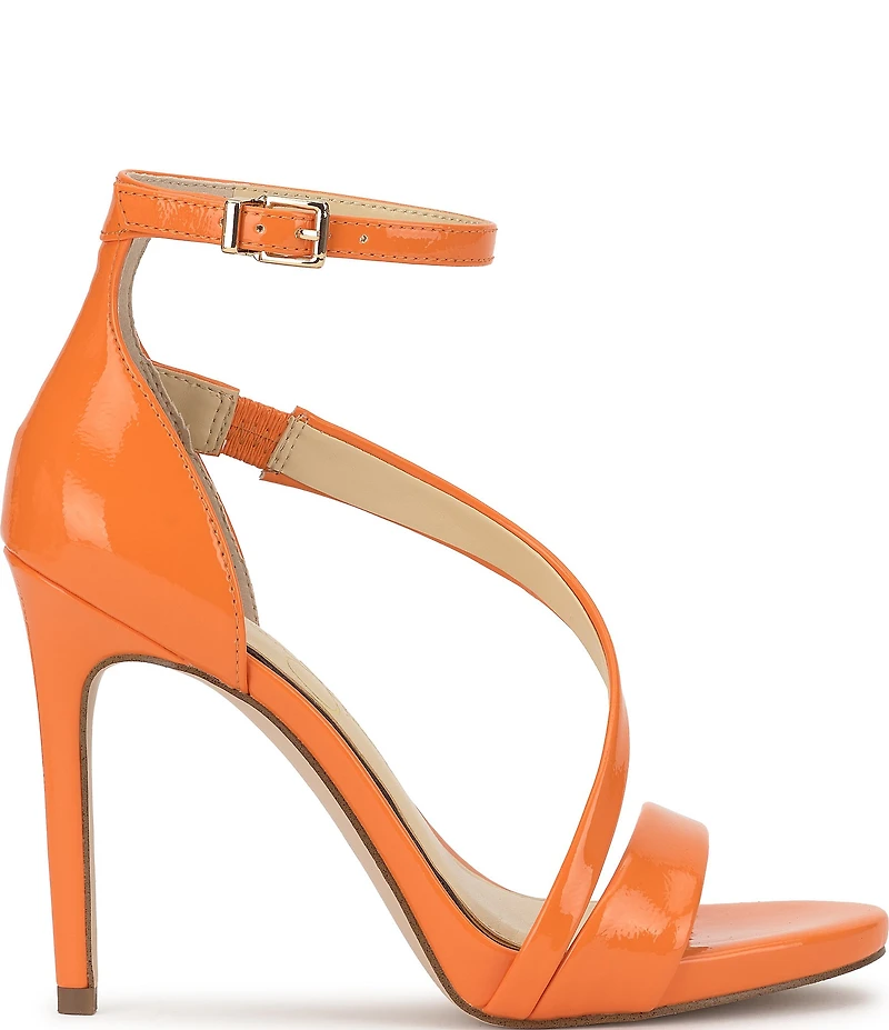Jessica Simpson Rayli Patent Ankle Wrap Stiletto Dress Sandals