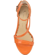 Jessica Simpson Rayli Patent Ankle Wrap Stiletto Dress Sandals