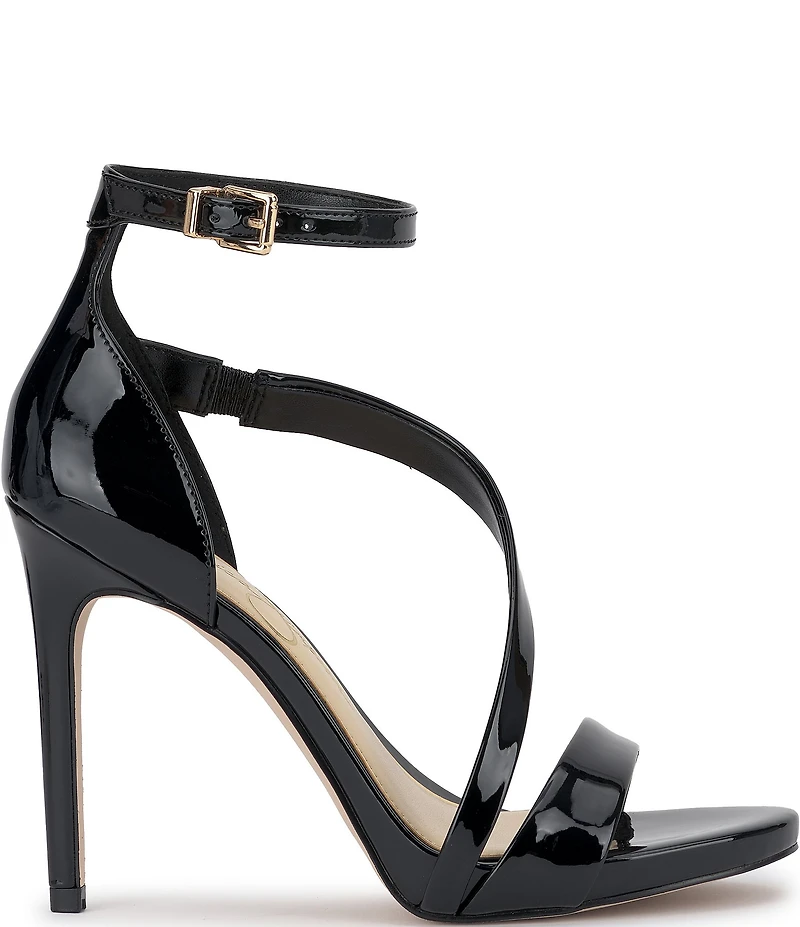Jessica Simpson Rayli Patent Ankle Wrap Stiletto Dress Sandals