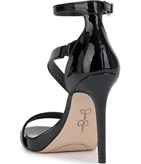 Jessica Simpson Rayli Patent Ankle Wrap Stiletto Dress Sandals