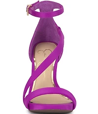 Jessica Simpson Rayli Satin Ankle Wrap Stiletto Dress Sandals