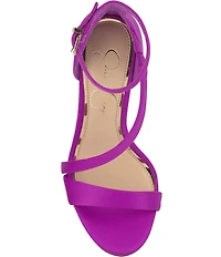 Jessica Simpson Rayli Satin Ankle Wrap Stiletto Dress Sandals