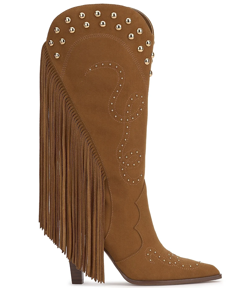 Jessica Simpson Rosera Studded Fringe Western Boots