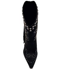 Jessica Simpson Rosera Studded Fringe Western Boots