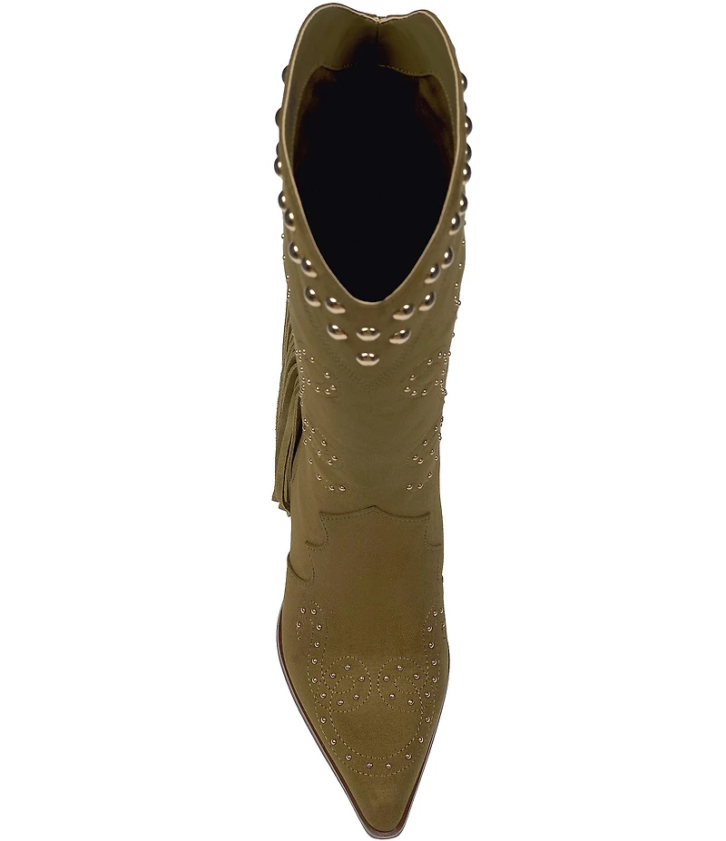 Jessica Simpson Rosera Studded Fringe Western Boots