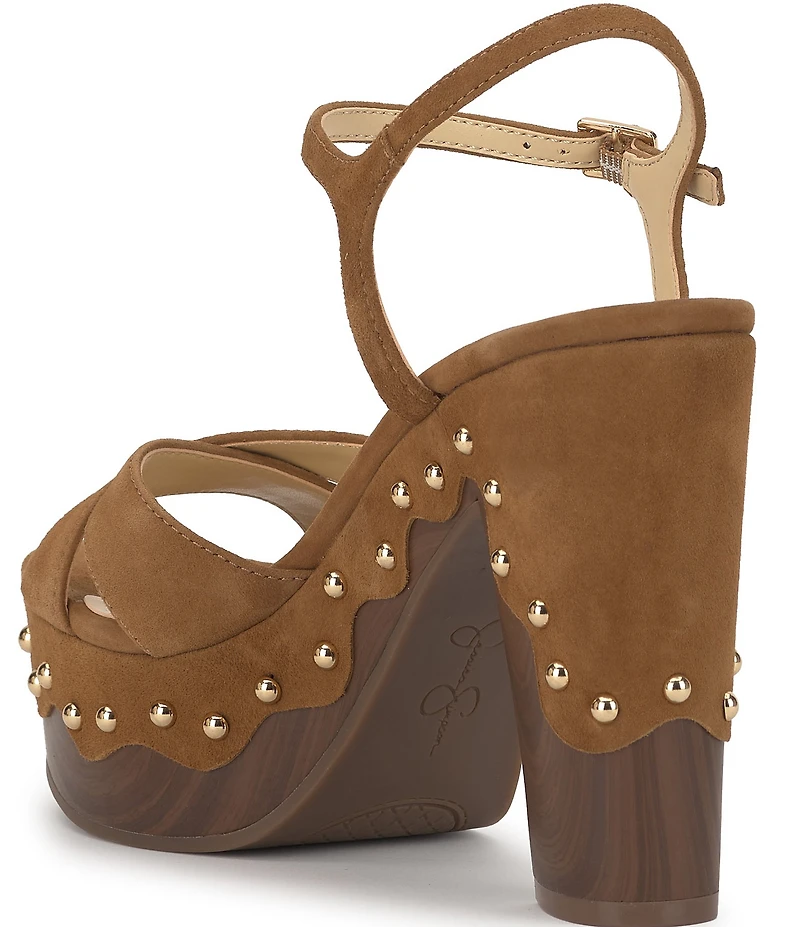 Jessica Simpson Samintia Suede Studded Platform Sandals