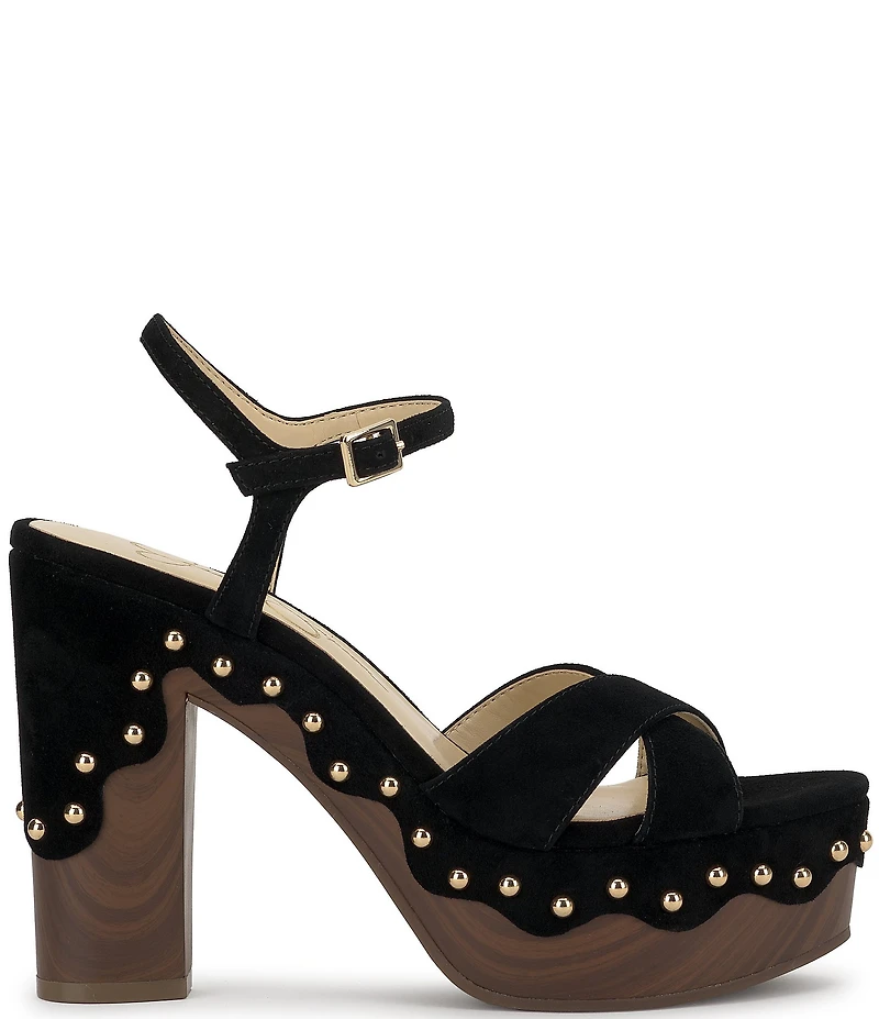 Jessica Simpson Samintia Suede Studded Platform Sandals
