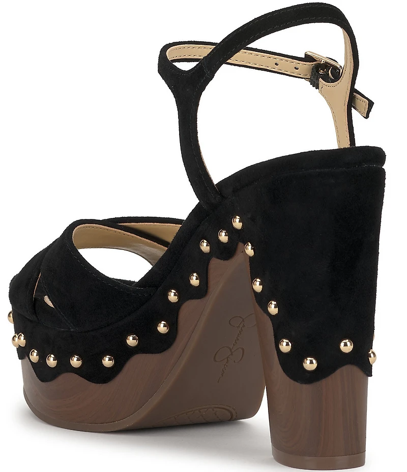 Jessica Simpson Samintia Suede Studded Platform Sandals