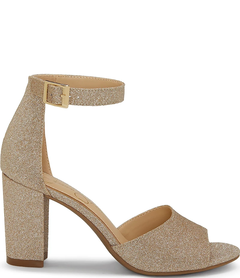 Jessica Simpson Sherron Glitter Ankle Strap Dress Sandals