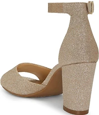 Jessica Simpson Sherron Glitter Ankle Strap Dress Sandals