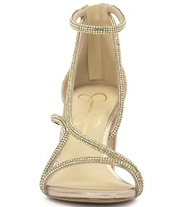 Jessica Simpson Shiny Rhinestone Strappy Dress Sandals