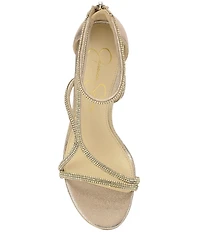 Jessica Simpson Shiny Rhinestone Strappy Dress Sandals
