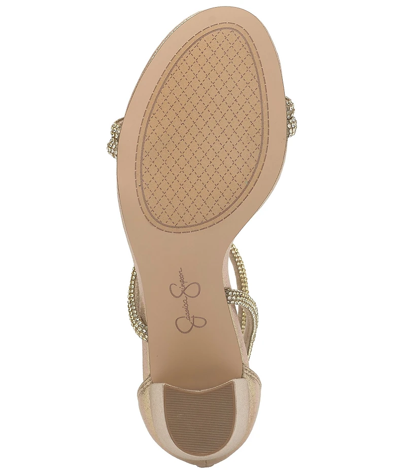 Jessica Simpson Shiny Rhinestone Strappy Dress Sandals