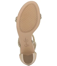 Jessica Simpson Shiny Rhinestone Strappy Dress Sandals