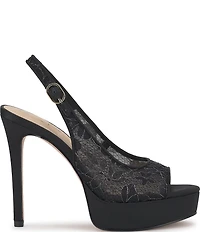 Jessica Simpson Sibilla Lace Slingback Peep Toe Platform Pumps