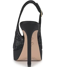 Jessica Simpson Sibilla Lace Slingback Peep Toe Platform Pumps