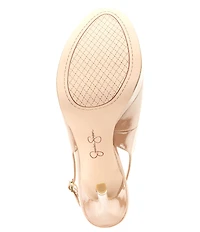 Jessica Simpson Sibilla Patent Peep Toe Slingback Platform Dress Pumps