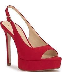 Jessica Simpson Sibilla Peep Toe Slingback Platform Pumps