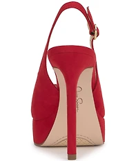 Jessica Simpson Sibilla Peep Toe Slingback Platform Pumps