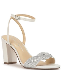 Jessica Simpson Sienea Rhinestone Braided Strap Dress Sandals