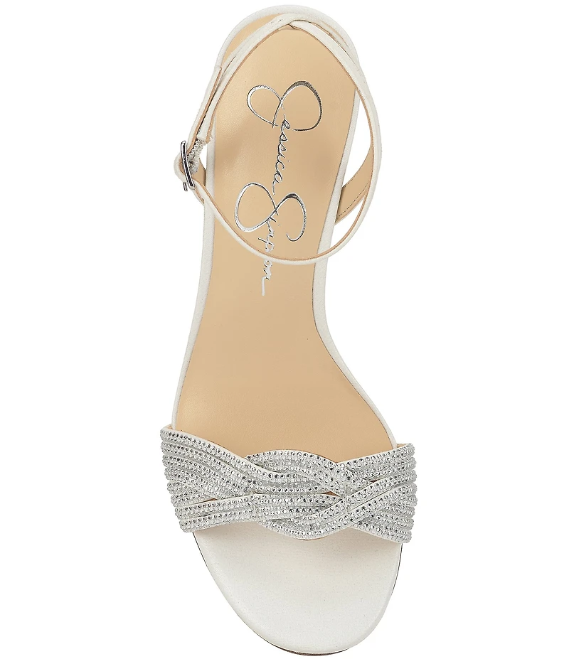 Jessica Simpson Sienea Rhinestone Braided Strap Dress Sandals