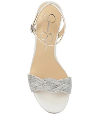 Jessica Simpson Sienea Rhinestone Braided Strap Dress Sandals