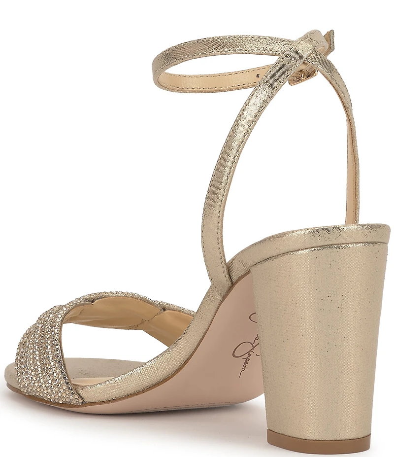 Jessica Simpson Sienea Rhinestone Braided Strap Dress Sandals