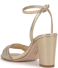 Jessica Simpson Sienea Rhinestone Braided Strap Dress Sandals